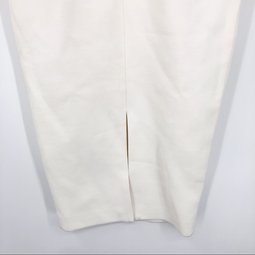 Cinq A Sept Garnet Bodycon Midi Dress Ivory White Off The Shoulder Size 0 - Picture 8 of 10